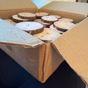 Natural Wood Slices for Crafting